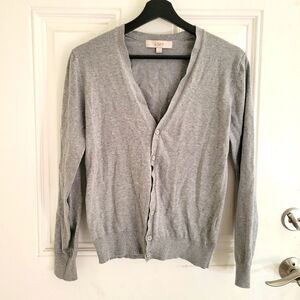 LOFT Gray Cardigan S